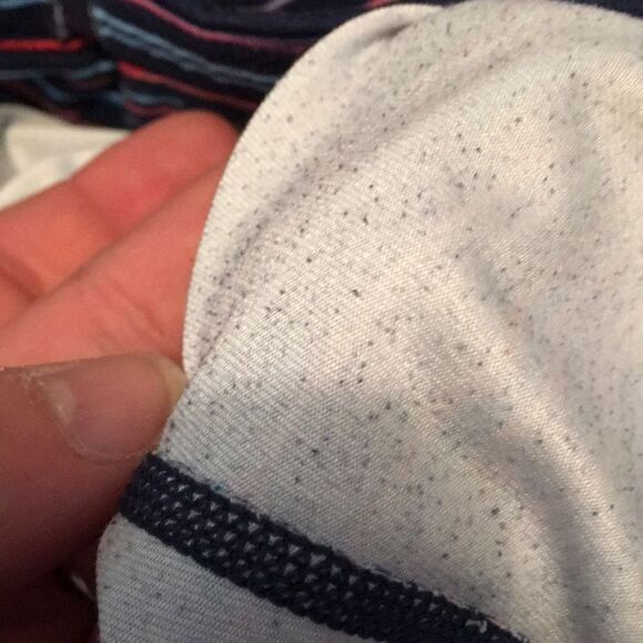 Athleta Navy Tight Striped Legging Crop Yoga size ST - Picture 16 of 16